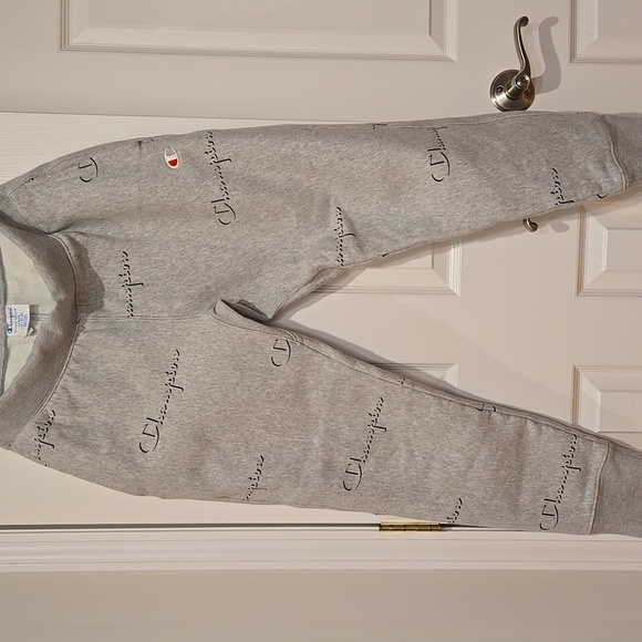 Champion Light Gray Joggers with Logo Men's LARGE - Picture 7 of 12